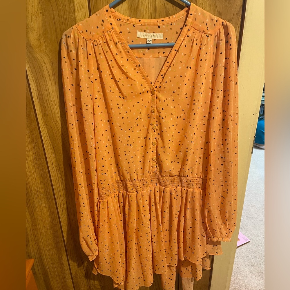 Jecci five women lace dress(orange)